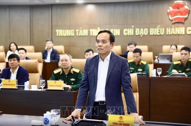 Phó Thủ tướng Trần Lưu Quang chủ trì họp trực tuyến về phòng chống thiên tai